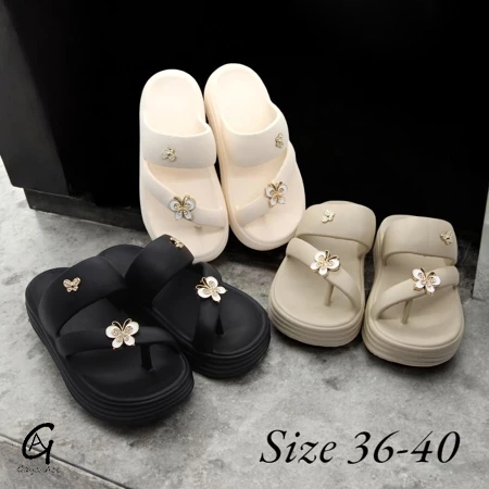 Sandal Jepit Wedges Cantik dan Elegan | Sandal Jepit Wanita Terbaru | Sandal Wedges Perempuan