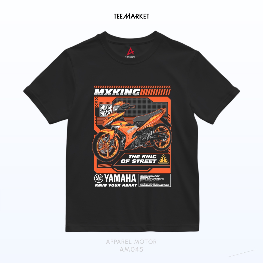 AM045 Kaos Motor MX King of Street - Baju Bikers by Apparel Motor