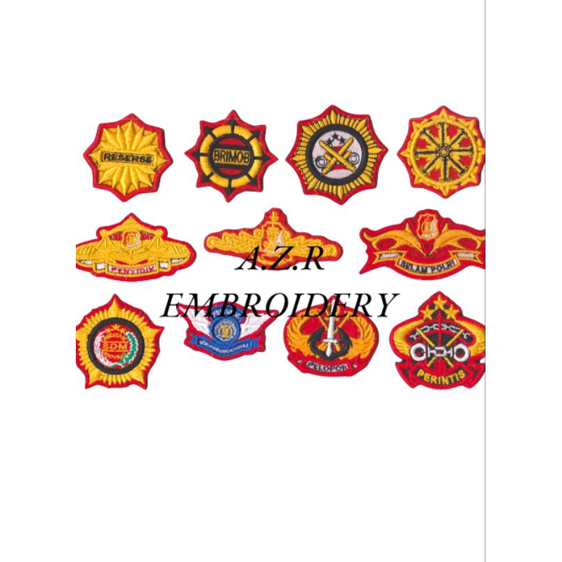 ATRIBUT POLRI PDL BORDIR TIMBUL 3D