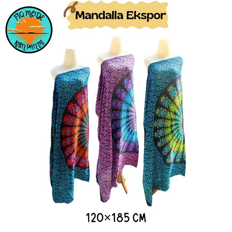 Kain pantai Jumbo - kain bali - kain pantai bali motif Mandala Jumbo - Fiq mode - kain pantai