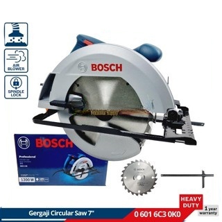 Keelat Power - Mesin Gergaji Kayu Bosch Gks 130 Sirkel Circular Saw 7" Gks130