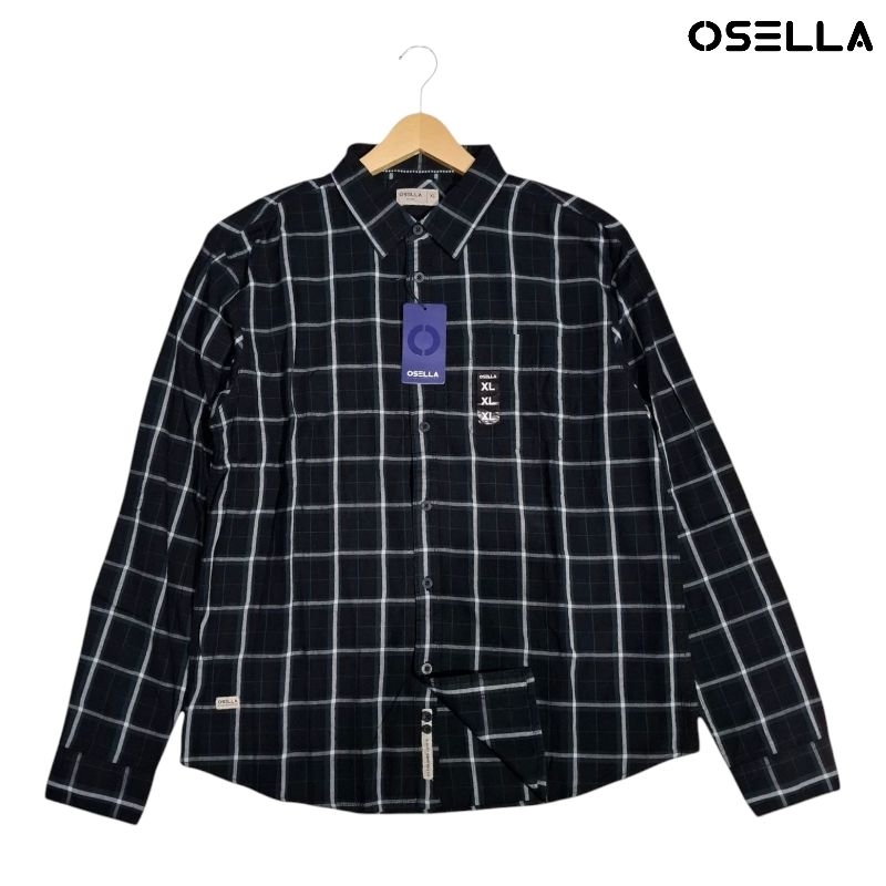 OSELLA Kemeja Kasual Pria Lengan Panjang