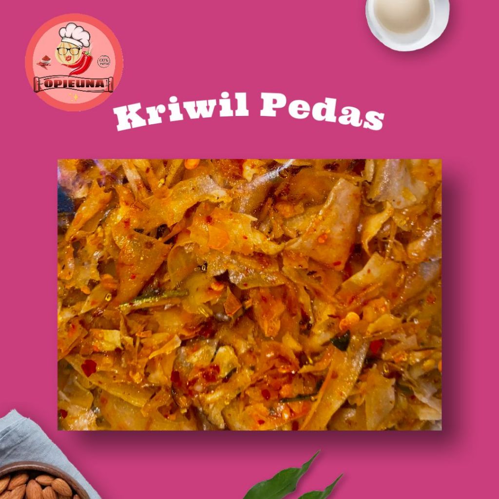

Keripik Singkong Kriwil Pedas Daun Jeruk 1kg - Cemilan Ori,Pedas & Extra Pedas