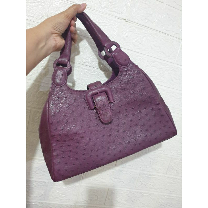 HORMIGA OSTRICH Purple Bag Tas Kulbur Tas Ungu