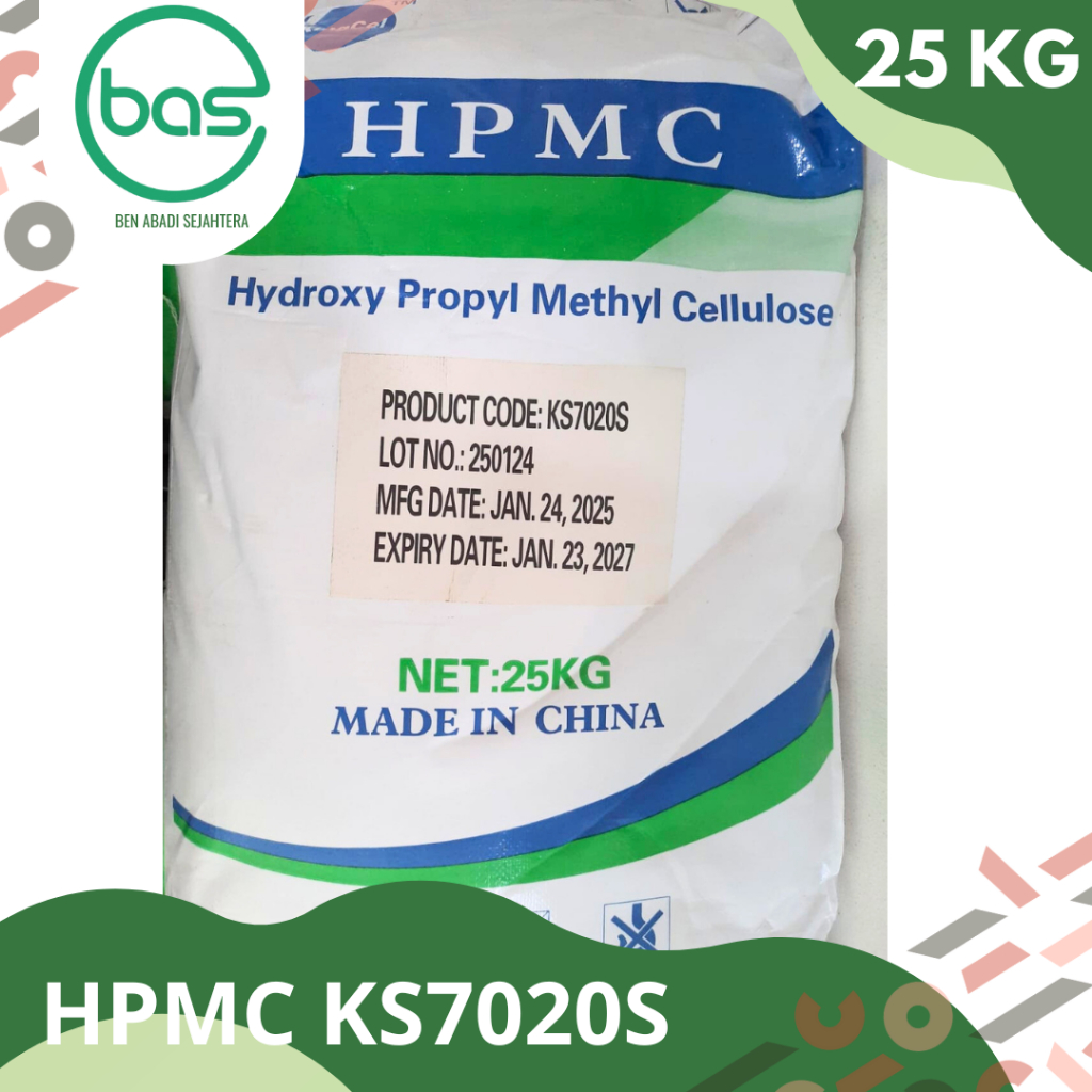 HPMC (Hydroxy  Propyl Methyl Cellulose) KEMASAN SAK 25 KG