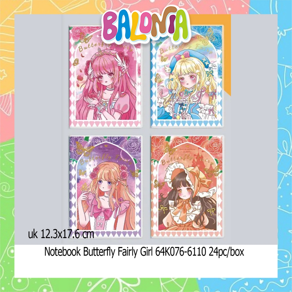 

Notebook Butterfly Fairly Girl, buku diary, notes, buku catatan harian, buku agenda