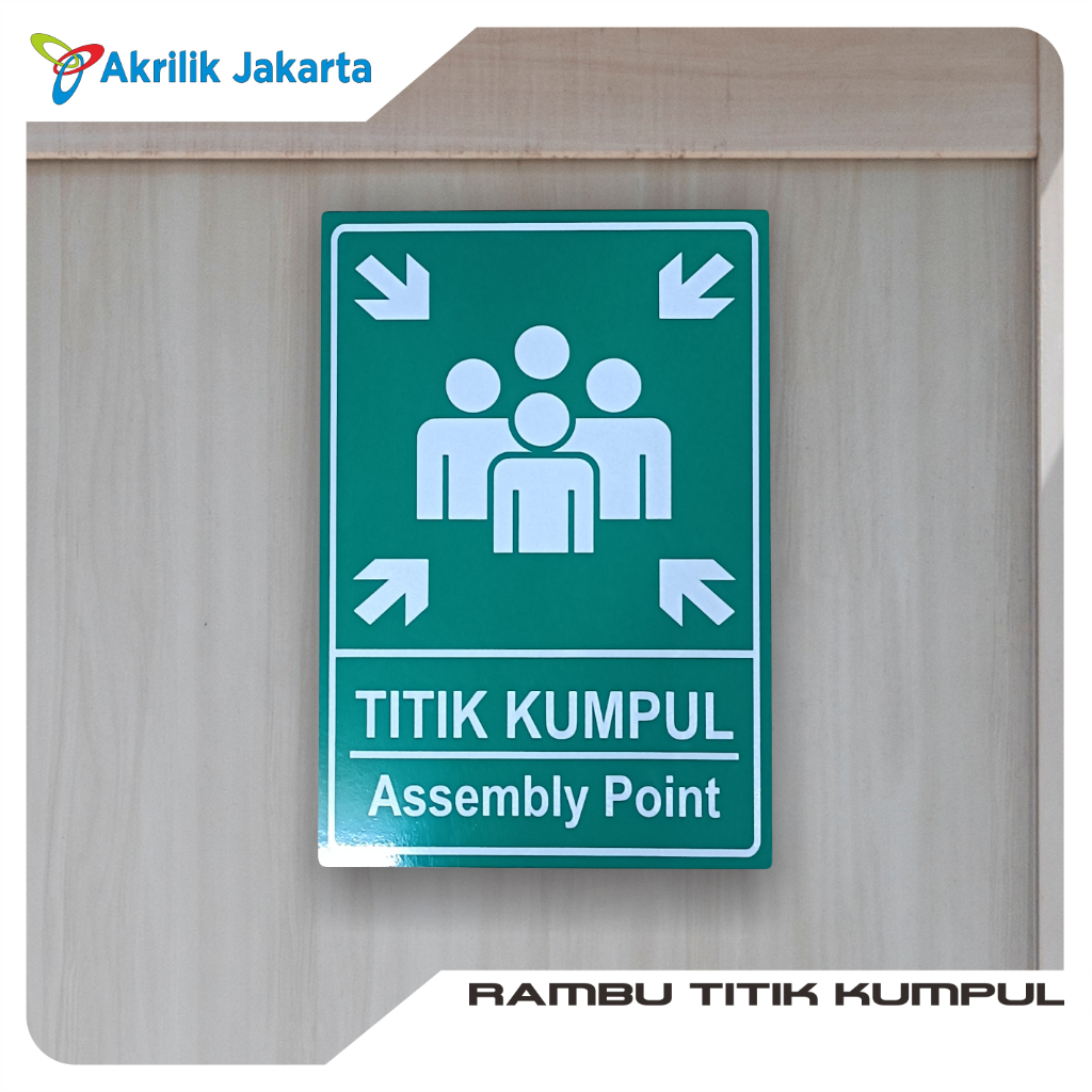 

Rambu titik kumpul plat ACP | Assembly Point Acp Ukuran - 40 x 60cm