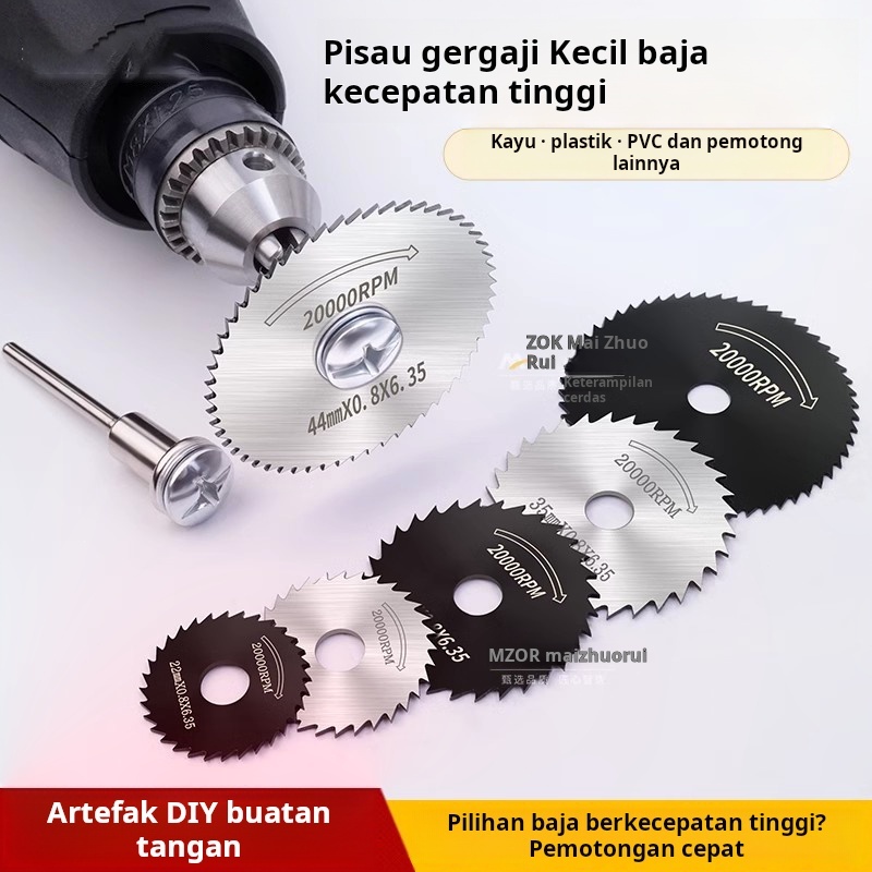 Mata gergaji baja kecepatan tinggi set mata gergaji kecil penggiling listrik mata gergaji pemotong m