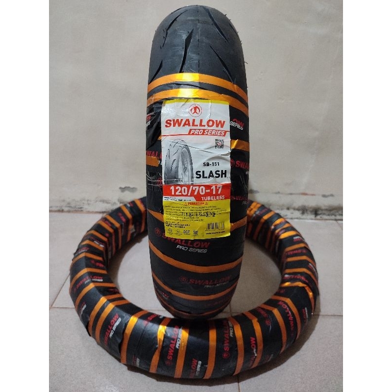 Ban Tubeless Swallow Slash 120/70-17 + Free pentil Tubeless