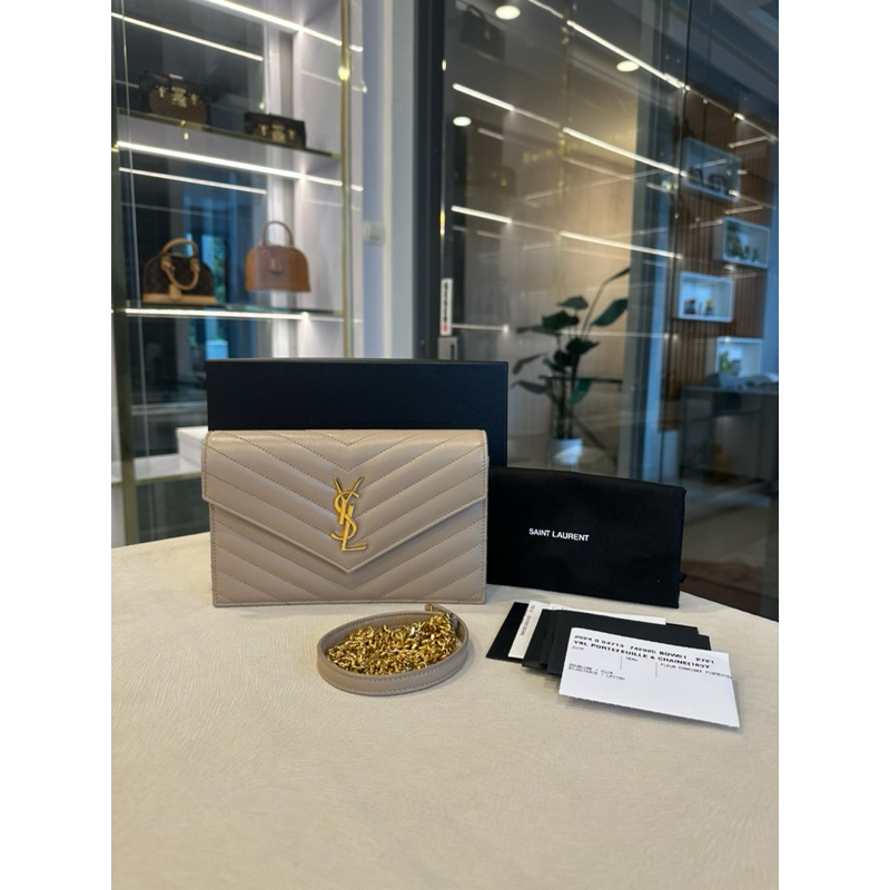 YSL WOC 19 Beige caviar ghw 2024