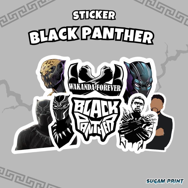 

Sticker "Black Panther" || Sticker Scrapbook, Notebook, HP, Helm, Laptop, Koper, dll