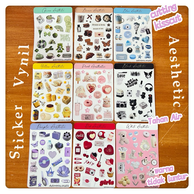 

[ 1 LBR] [ AESTHETIC ] STICKER KISSCUT VYNIL GLOSSY / CHROMO COQUETTE DECO LUCU AESTHETIC PINK CUTE STIKER HANDPHONE IPAD LAPTOP TUMBLER TUMBLR DLL STICKER ANAK STICKER CUTE STICKER LUCU STIKER STICKER AESTHETIC STICKER VIRAL STICKER SCRAPBOOK SHEET