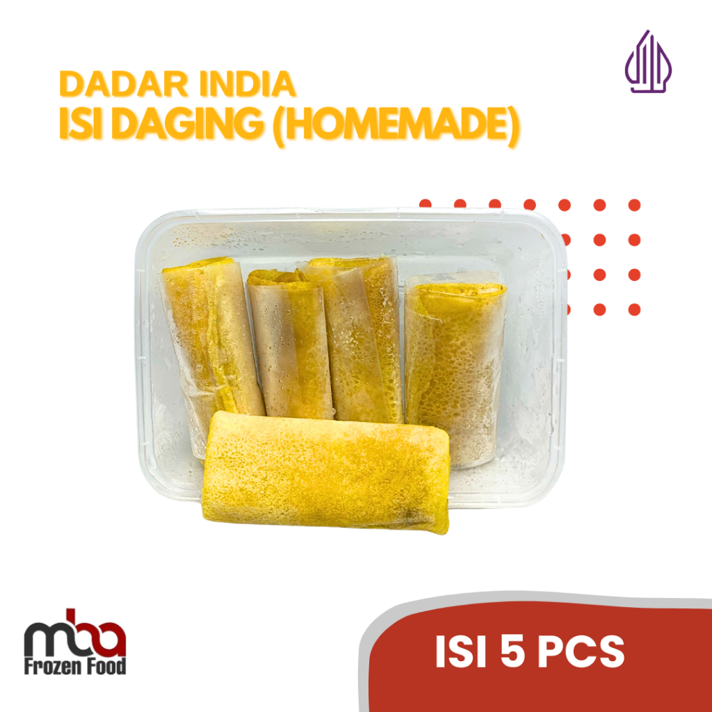 

Dadar India Isi Daging isi 5 pcs (HOMEMADE) /Dadargulung /Gorengan /Dagingcincang /Daging /Dadar /Mie /Bihun /Snack /Camilan /Tradisional /Jajantradisional