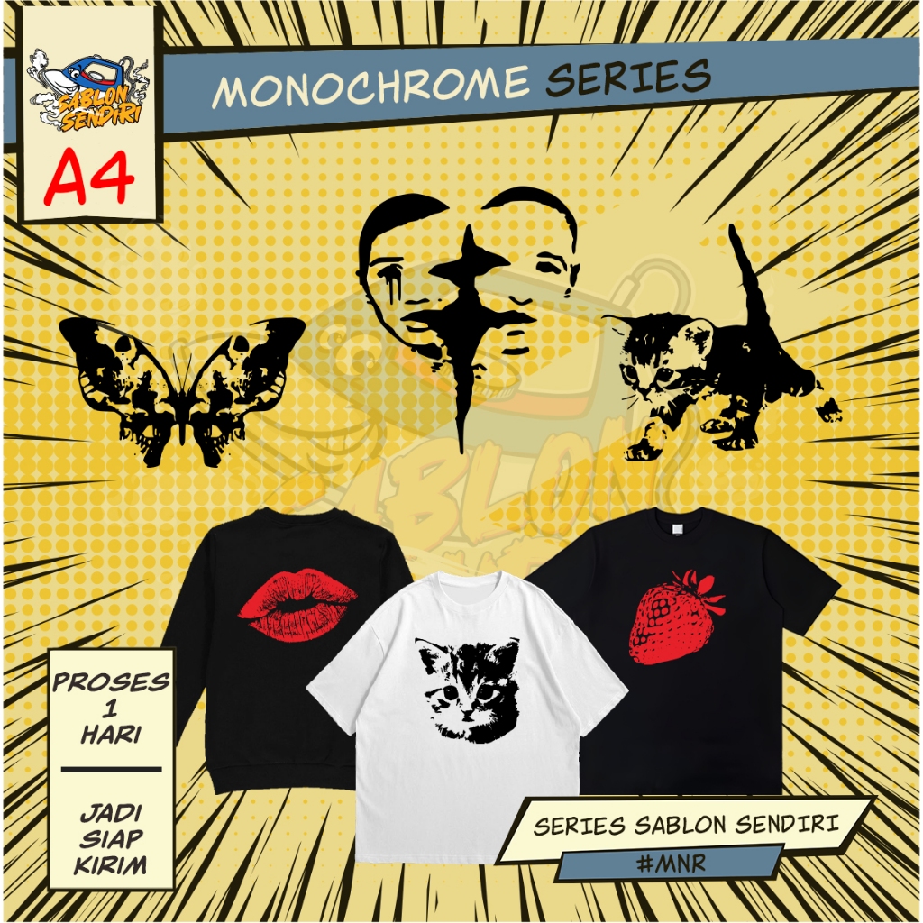 SABLON DTF - SABLON SETRIKA - MONOCHROME - A4