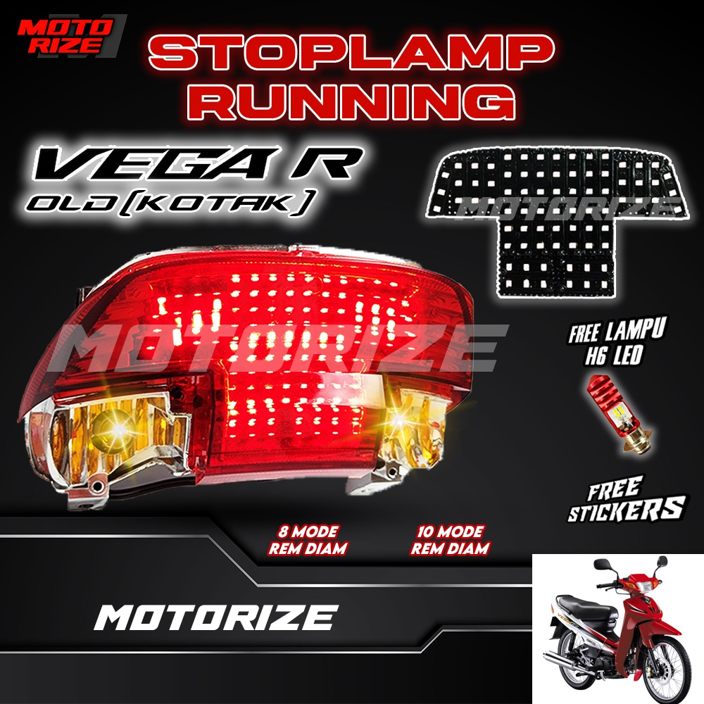 STOPLAMP RUNNING VEGA R OLD LAMPU LED REM BELAKANG MOTOR VARIASI MOTORIZE