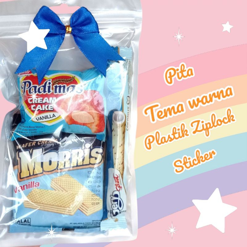 

Mini snack/mini gift, hampers hemat mini, bingkisan snack ultah, snack mini