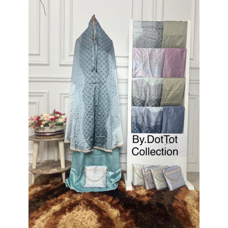 MUKENAH ARMANY SILK MOTIF/MUKENAH ARMANY DIOR MOTIF 2IN1