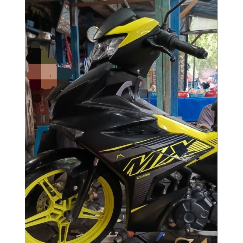 Striping Yamaha Jupiter Mx king 2023 hitam kuning Sticker MX king 2023 Kuning Sticker Lis Decal Stan