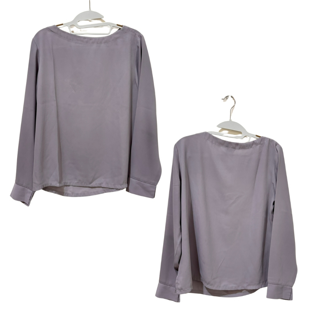 Preloved Accent Woman Grey Blouse Wanita