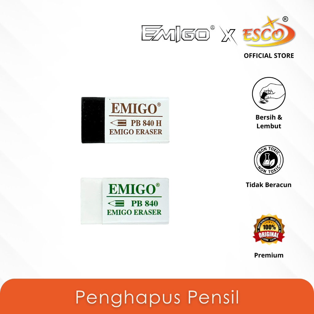 

Esco >< Emigo Penghapus Pensil Isi 24 Pcs PB-840