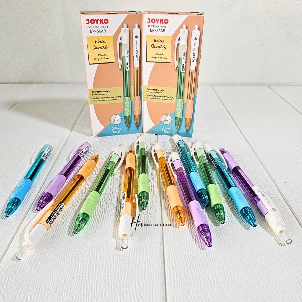 

(12PCS) PULPEN BALL-GEL JOYKO / PULPEN PENA GEL/PULPEN JOYKO ORIGINAL/PULPEN MURAH/PULPEN SEKOLAH/KETAJAMAN 0.7 MM BP-56AB