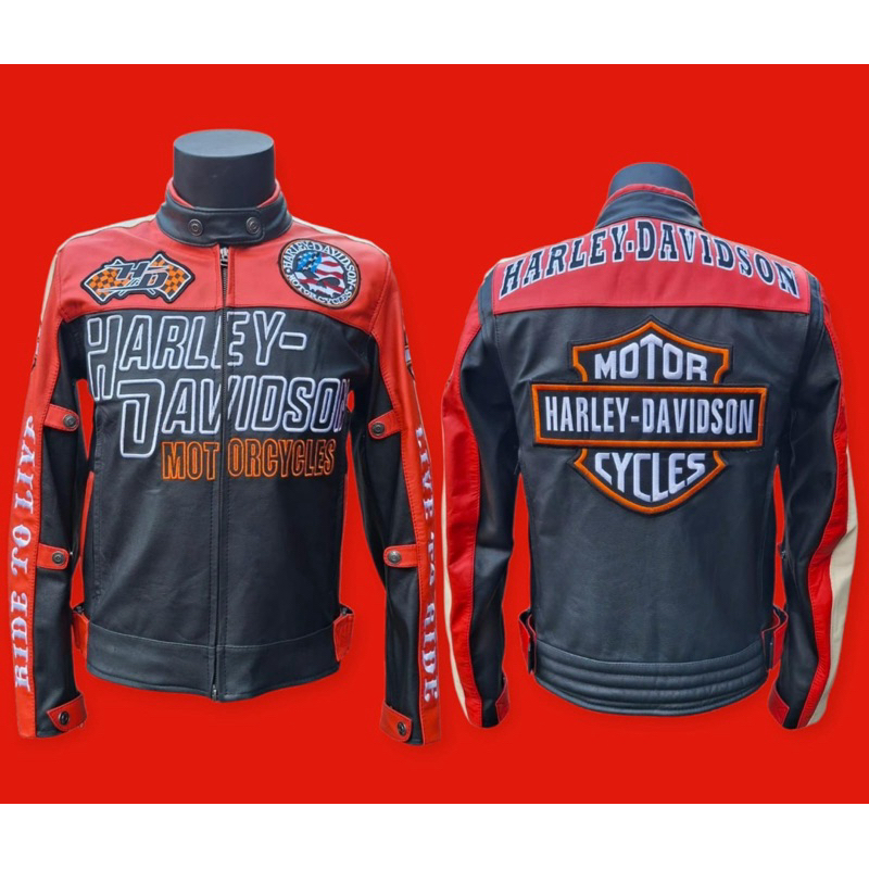 Jacket Kulit Import Harley Davidson Full Protektor