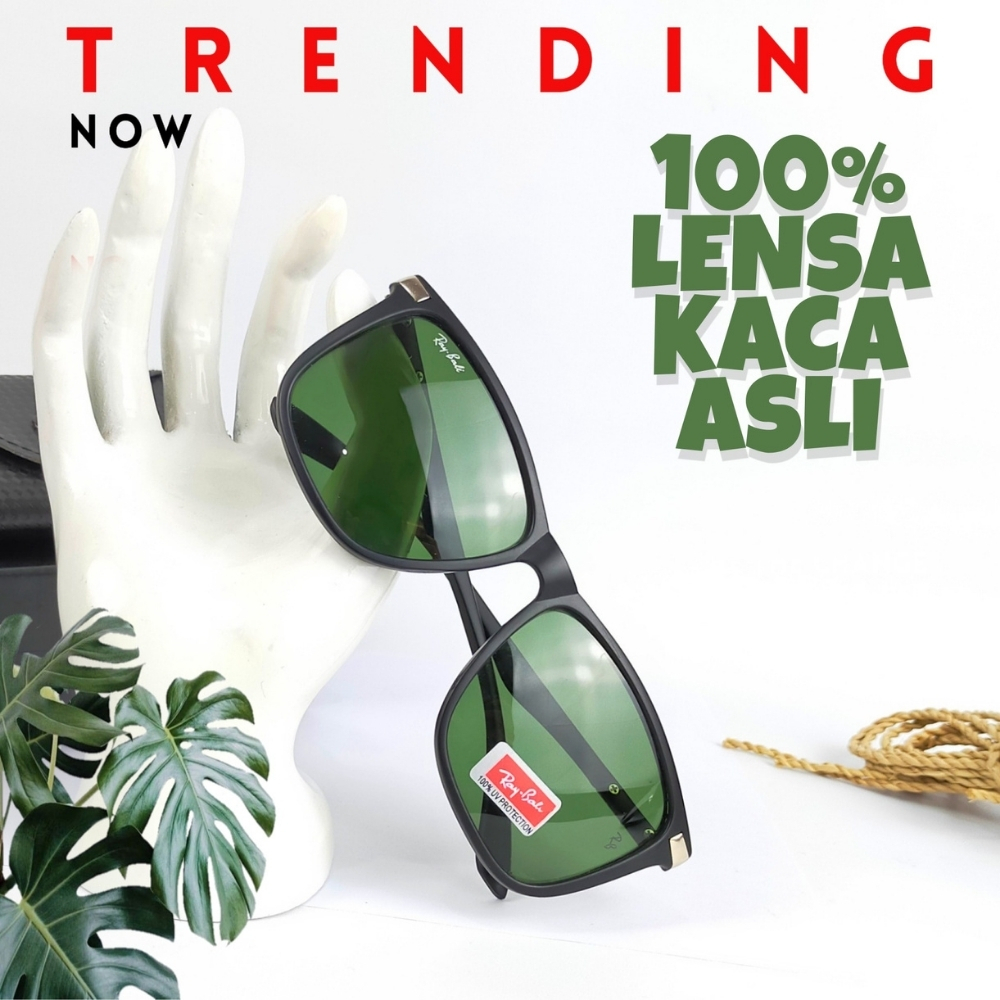 KACAMATA HITAM SPORT RB HQ 277 LENSA KACA KEREN OTDOOR INDOOR ANTISILAU ANTIRADIASI