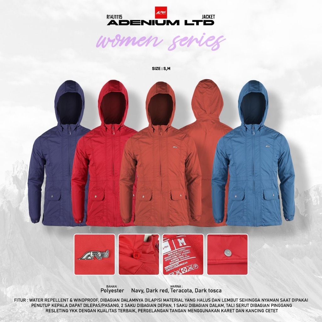 Jaket Gunung Wanita Adenium LTD Arei Outdoorgear