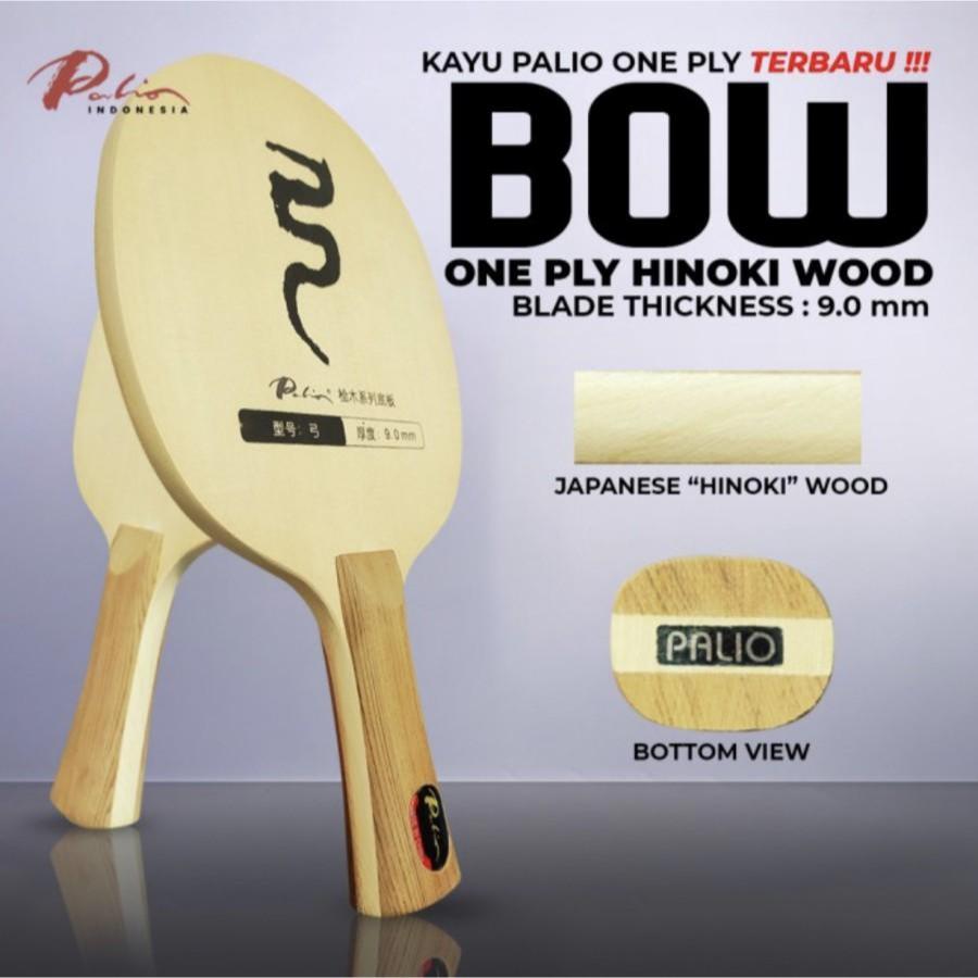 Kayu Bat Tenis Meja Palio BOW 1-PLY HINOKI FL