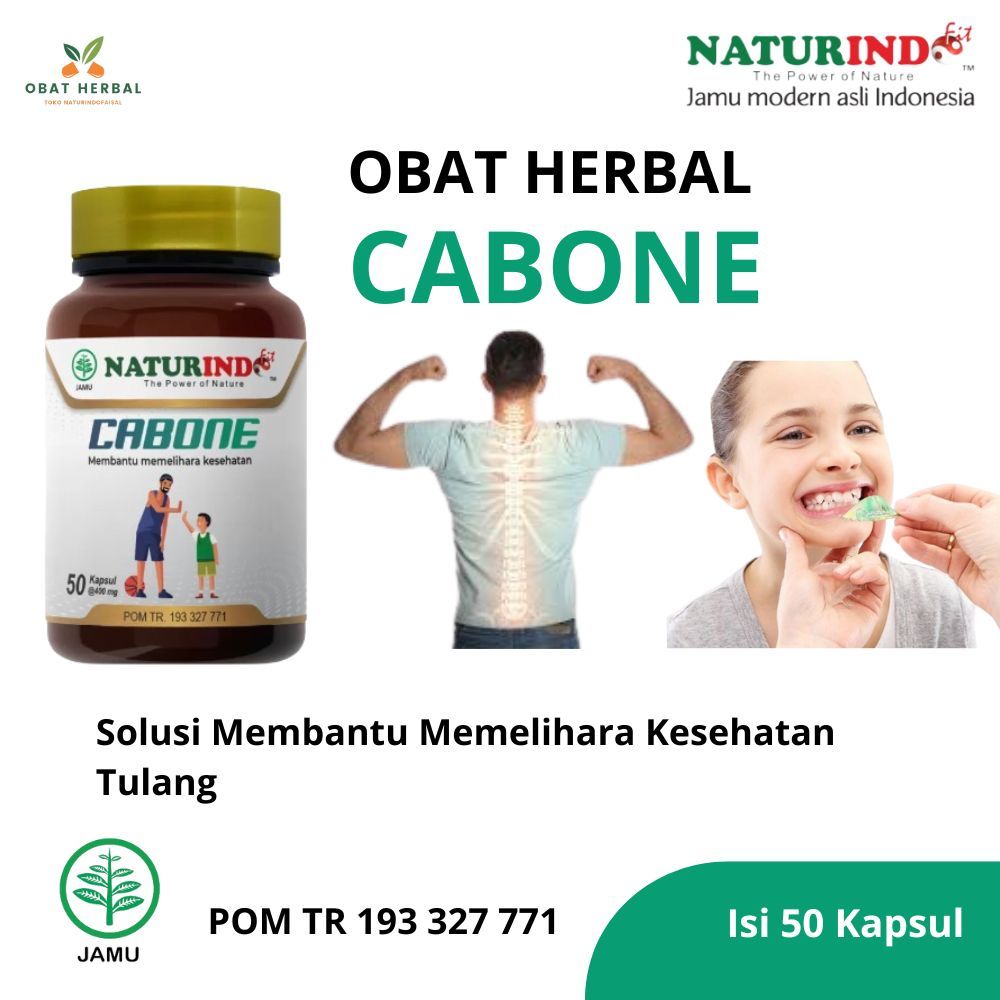 Cabone Naturindo Herbal Peninggi Badan Anak & Dewasa – Mendukung Pertumbuhan Tulang dan Gigi