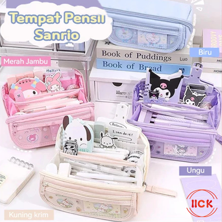 

【COD】4 Gaya Sanrio Lucu Pena Tas Karakter Anime Berkapasitas Besar Tempat Pensil Melody Kuromi Cinnamoroll Alat Tulis Pensil Kasus