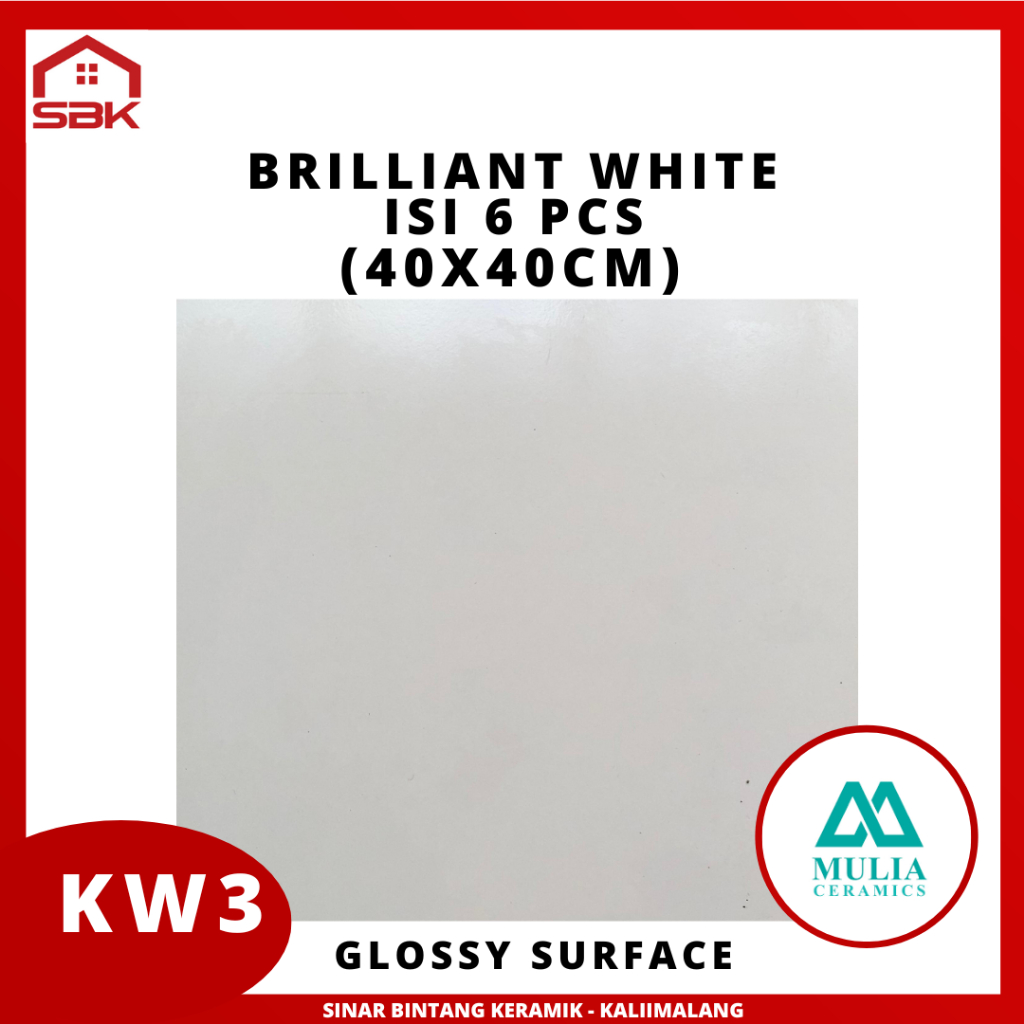 Keramik Putih 40x40 KW3 Mulia