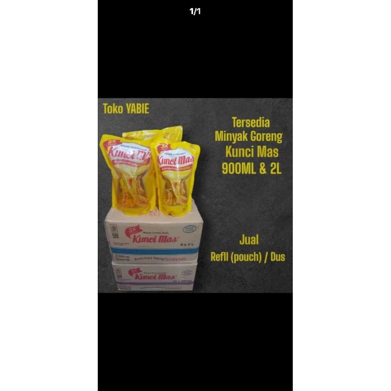 

Minya Goreng Merk Kunci Mas isi 900 ML