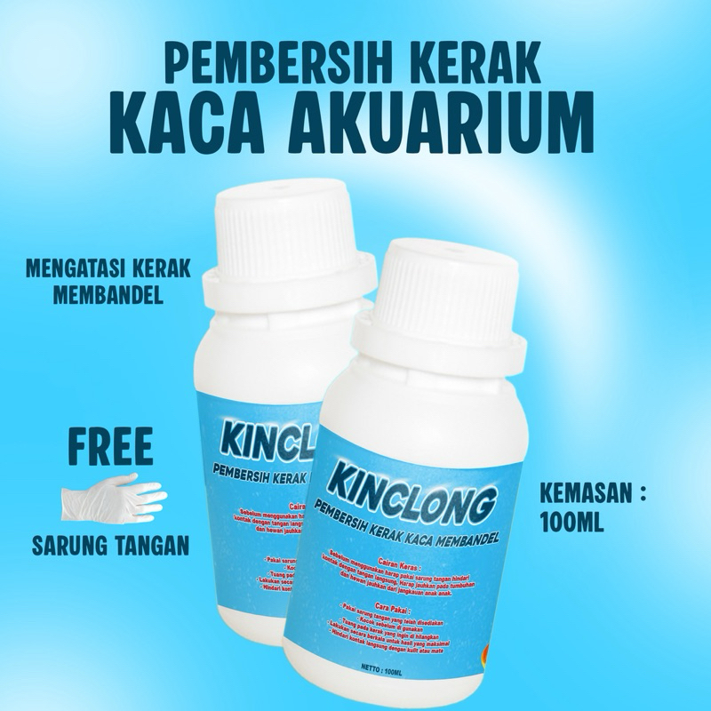 KINCLONG Pembersih Kerak Aquarium / Pembersih Kerak Kaca Membandel Aquarium / Pembersih Kerak Kaca A