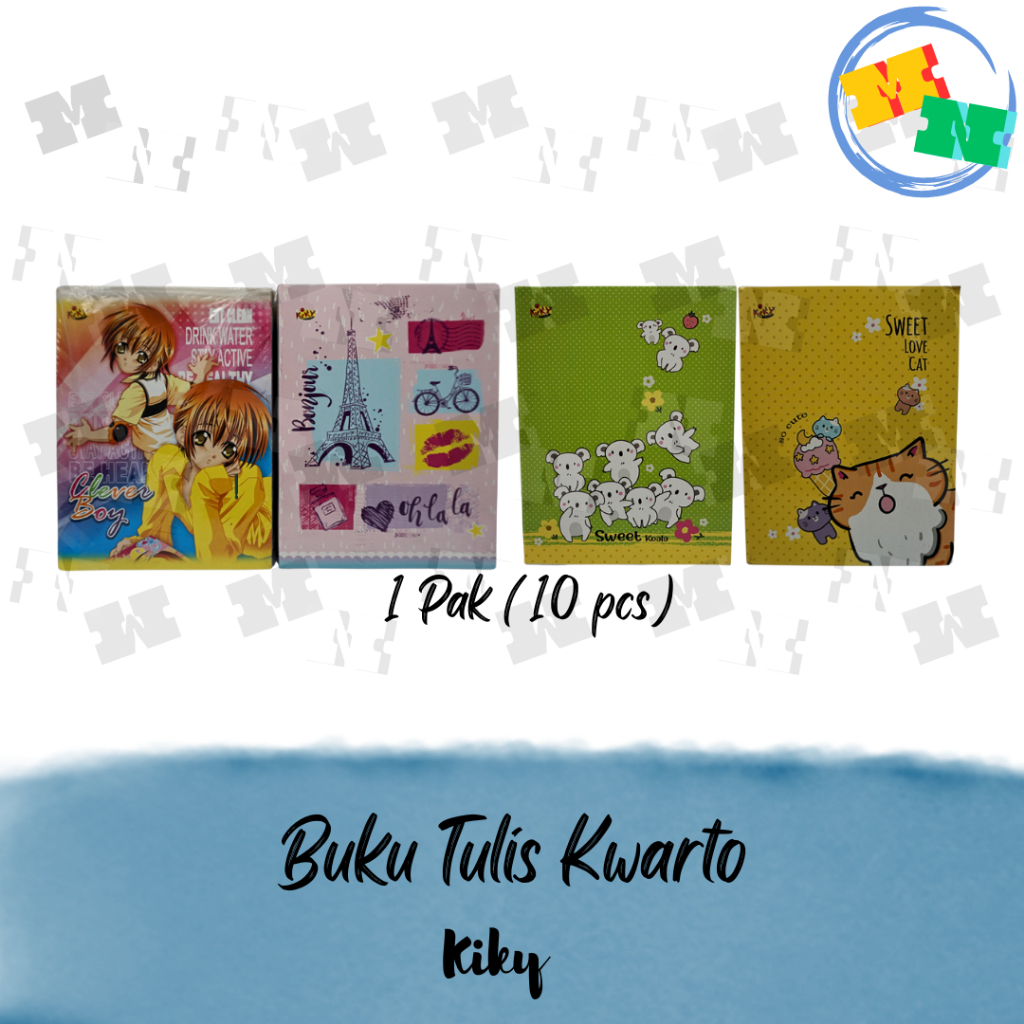

Kiky Buku Tulis Kwarto 1 Pak Isi 10 Buku