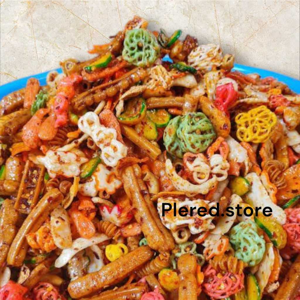 

KERUPUK SEBLAK MIX//CAMPUR PEDAS DAUN JERUK 1kg