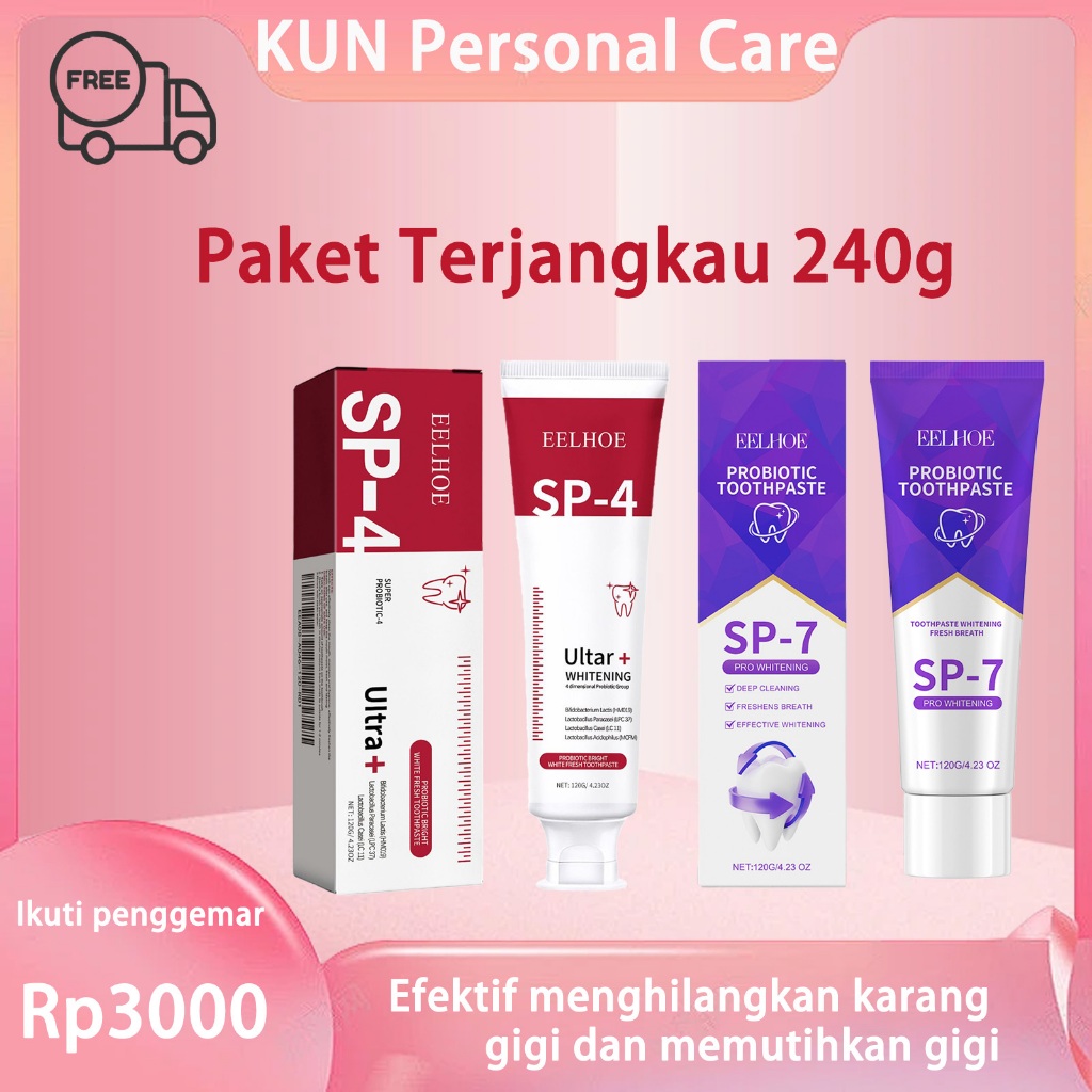EELHOE Sopami Sp7 Original 120g Pasta Gigi Sopami Sp7 Original Pasta Gigi Pemutih Probiotik Teeth