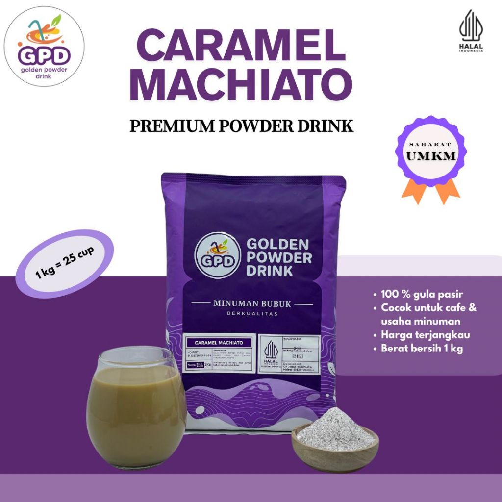 

Bubuk minuman Premium - Caramel Maciato 1KG - Golden powder drink