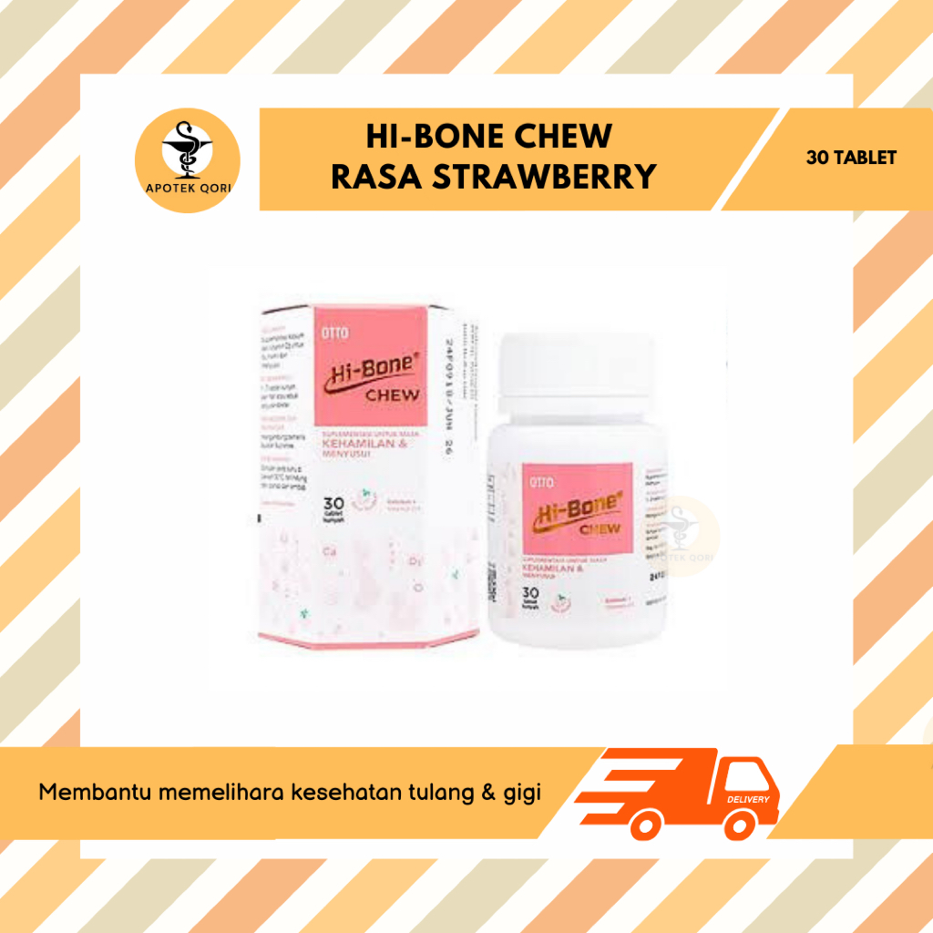 HI-BONE CHEW STRAWBERRY 30 TABLET / SUPLEMEN IBU HAMIL & MENYUSUI