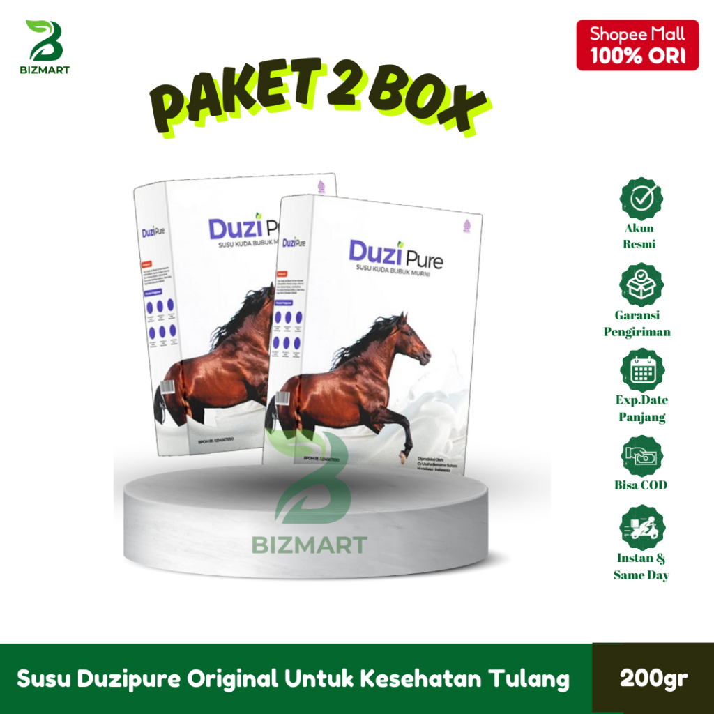 

Duzi Pure Original Paket 2 Box Susu Kuda Lombok Full Cream 200gram