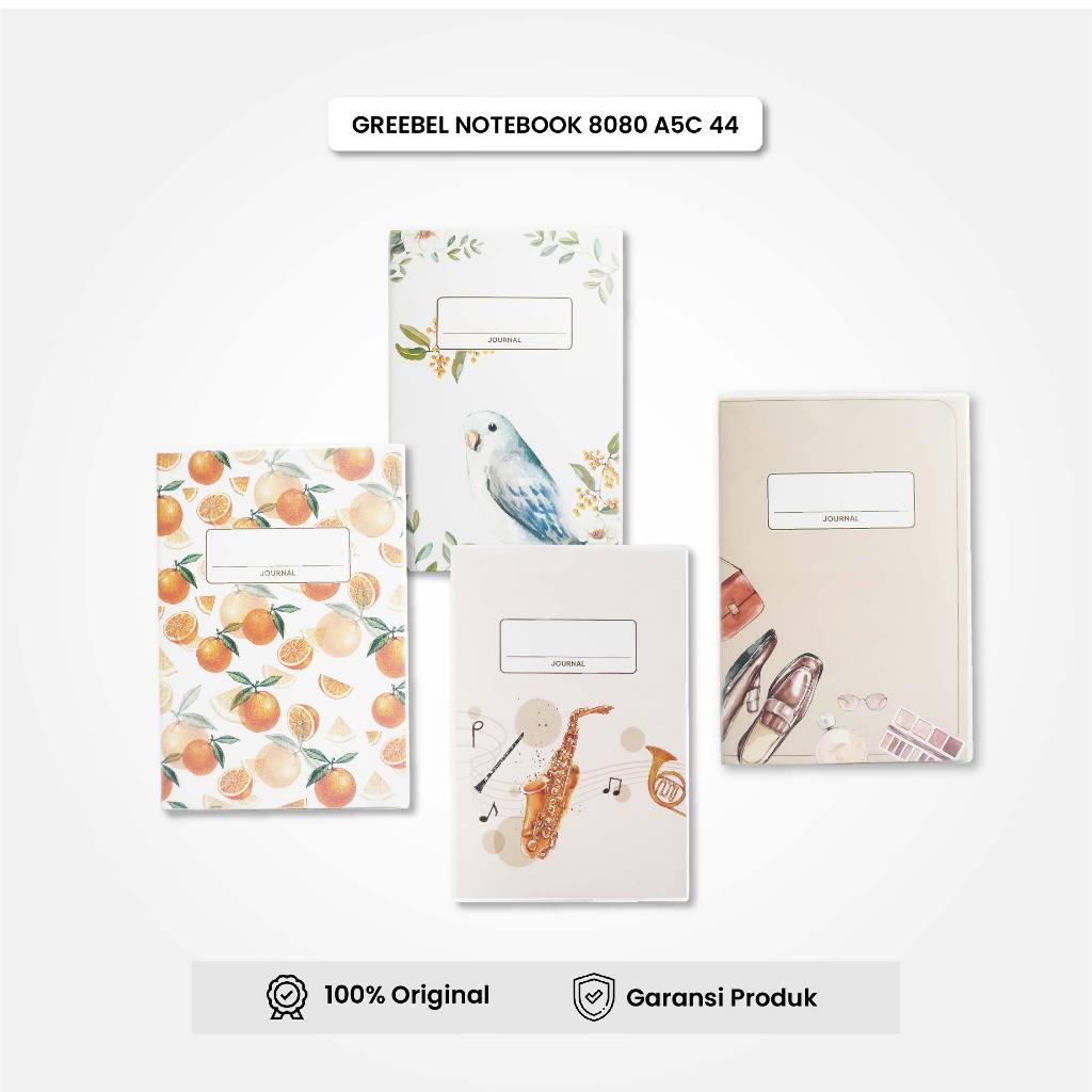 

GREEBEL Notebook A5 Buku Diary Aesthetic / Notebook 8080 A5C 44 / Buku Note Binder 80 Halaman / Buku Tulis Lucu Pastel / IStationery