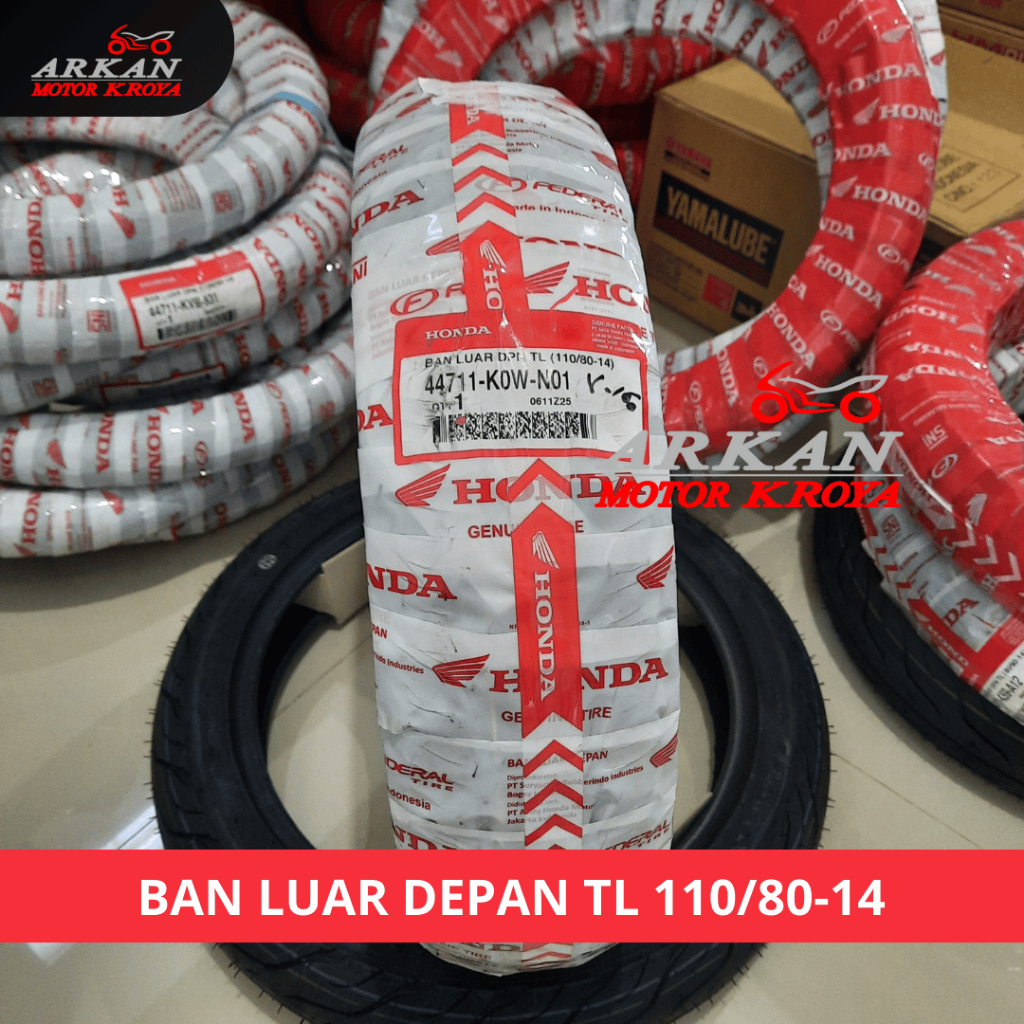 BAN LUAR DEPAN 110/80-14 RING 14 TUBELESS KOW FEDERAL HONDA VARIO 160 PCX 150 ORIGINAL AHM