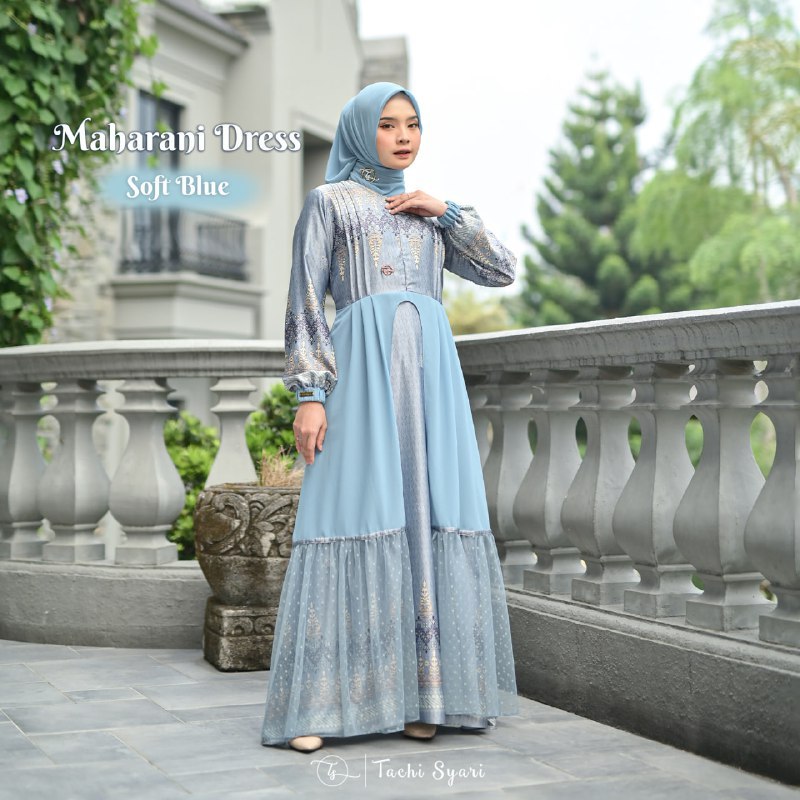 [Dress Only + Hijab Only (Pembelian Set) Dapat Free Brooch] Tachi Syari Maharani Dress Gamis Muslima