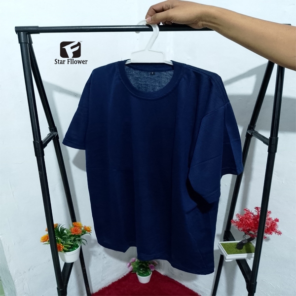kaos polos pria warna denim