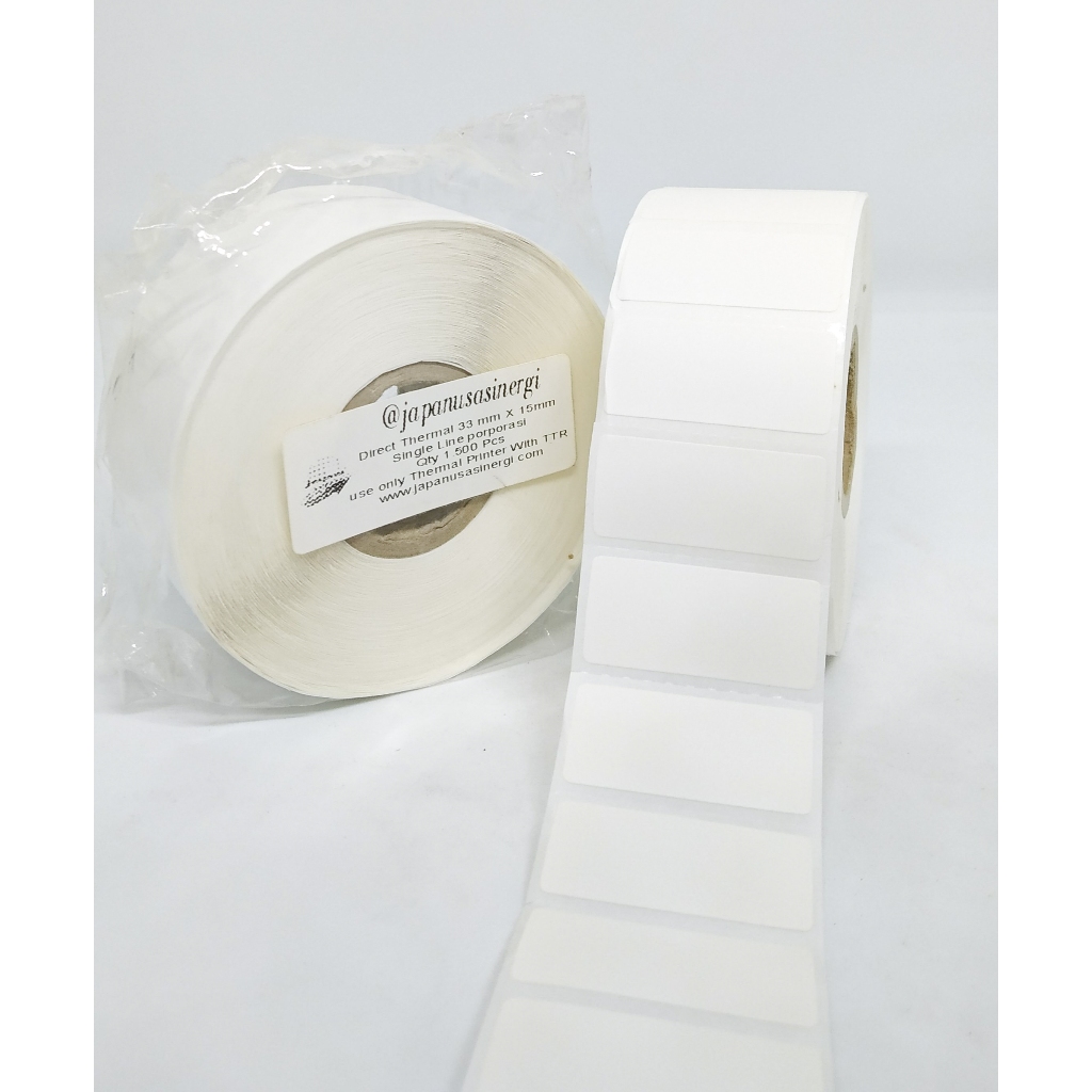 

Direct Thermal Single Line 1500 pcs per Roll 33mm x 15mm