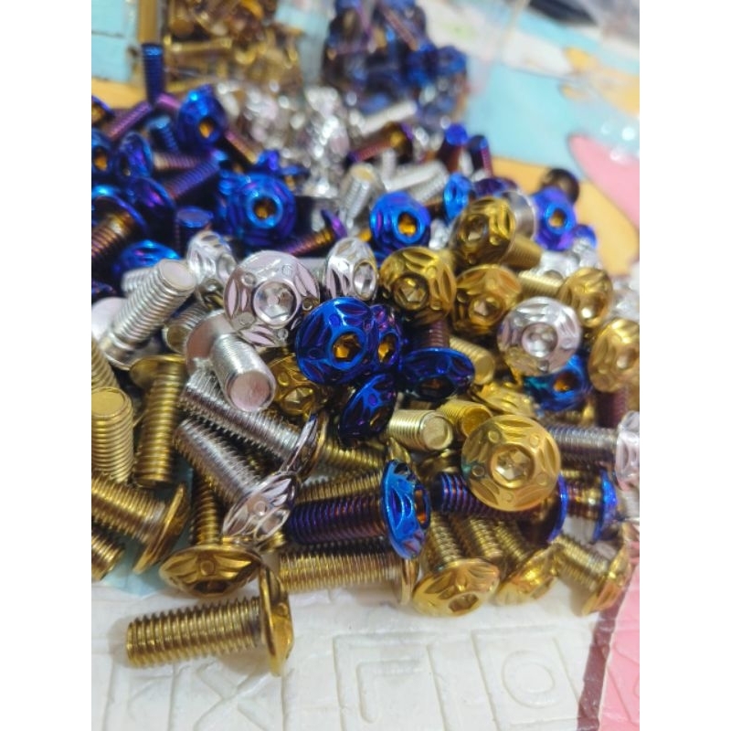 Baut probolt disc cakram motor universal model bintang baut piringan cakram