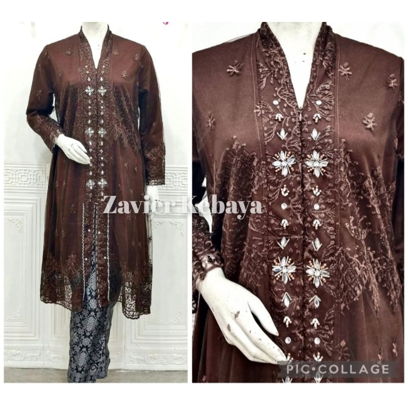 Setelan kebaya tunik Tile/Tunik Tile premium/Kebaya Tunik/Kebaya modern/Kebaya wisuda/Kebaya Tile Bu