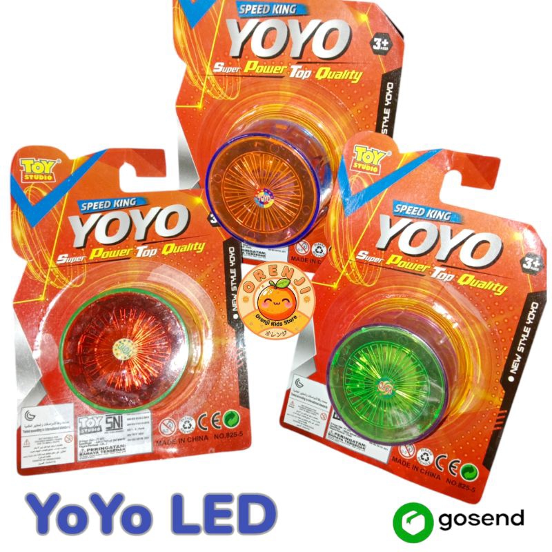 Yoyo lampu LED. Mainan ketangkasan Yoyo super lampu kerlap kerlip. yoyo light LED