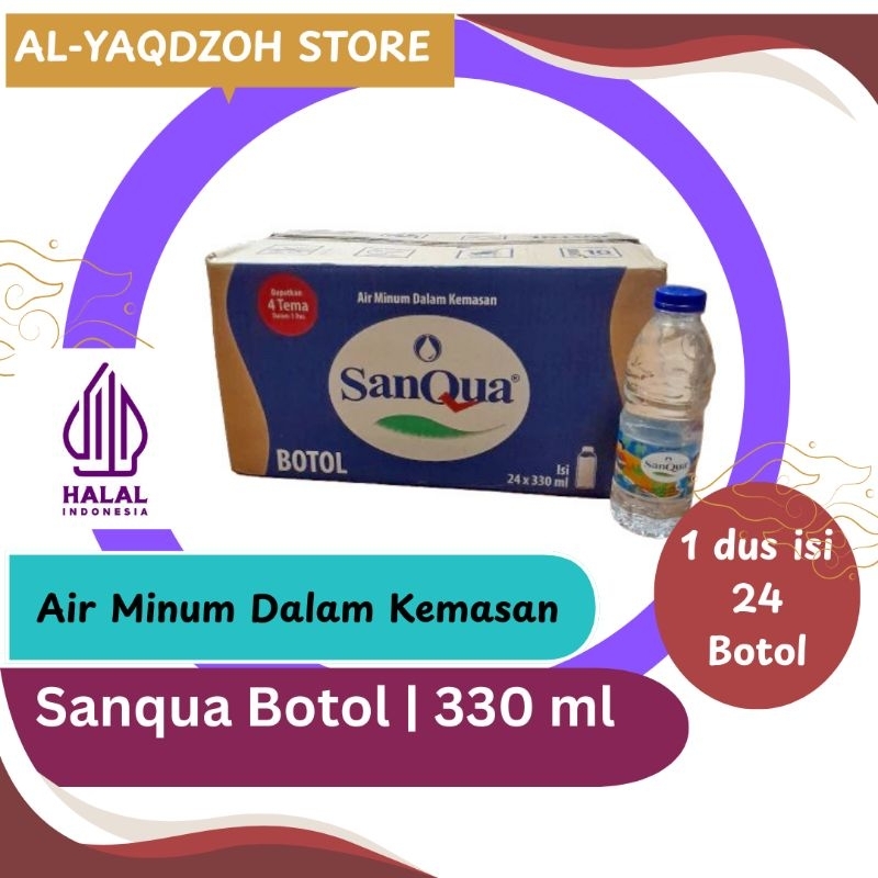 

Air Minum Kemasan Botol | SANQUA | 1 dus isi 24 Botol