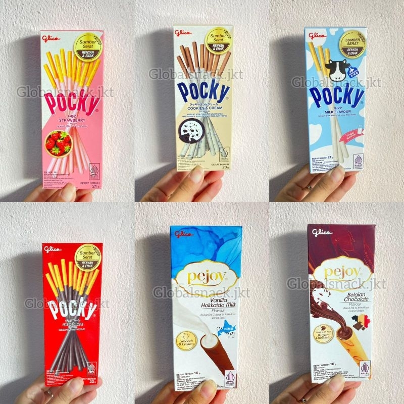 

[MINI SIZE] GLICO POCKY BISKUIT STIK STRAWBERRY / COOKIES & CREAM / CHOCOLATE / MILK - GLICO PEJOY BELGIAN CHOCOLATE / VANILLA HOKKAIDO MILK